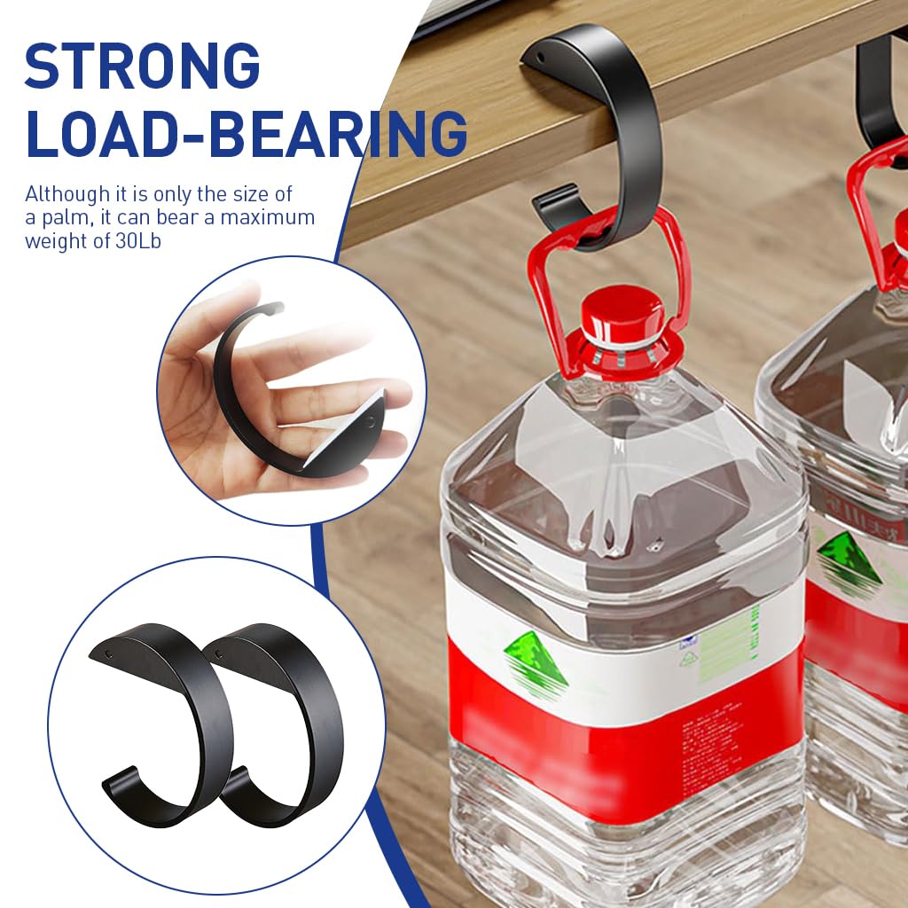 HASTHIP® 2Pcs Desk Hanging Hooks Removable Movable Hanging Hooks Hangers for Desk Edge Metal Portable Desk Surface Hanging Hooks for Bag, Headphone, School Backpack HASTHIP® 2Pcs Desk Hanging Hooks Removable Movable Hanging Hooks Hangers for Desk Edge Metal Portable Desk Surface Hanging Hooks for Bag, Headphone, School Backpack